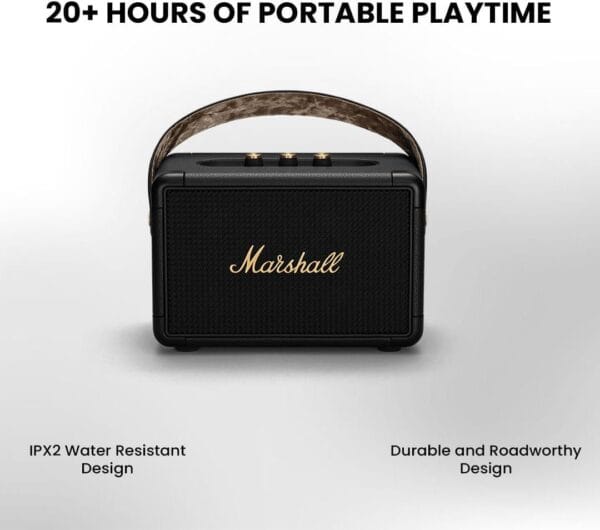 Marshall Kilburn II 36W Portable Bluetooth Speaker - Black & Brass - Image 6