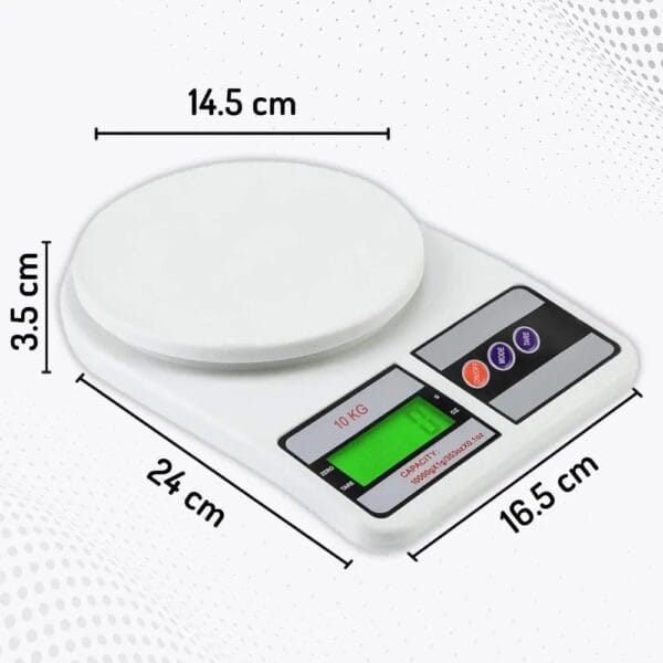 Atom 10Kg Kitchen Weight Machine 6 Months Warranty, Digital Scale with LCD Display, Scale for Home Baking, Cooking & Balance Diet. Weighing Machine with capacity 10Kg, SF400/A121, Color May Vary - Image 4