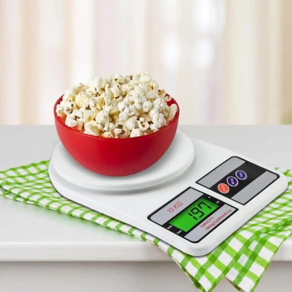 Atom 10Kg Kitchen Weight Machine 6 Months Warranty, Digital Scale with LCD Display, Scale for Home Baking, Cooking & Balance Diet. Weighing Machine with capacity 10Kg, SF400/A121, Color May Vary - Image 3