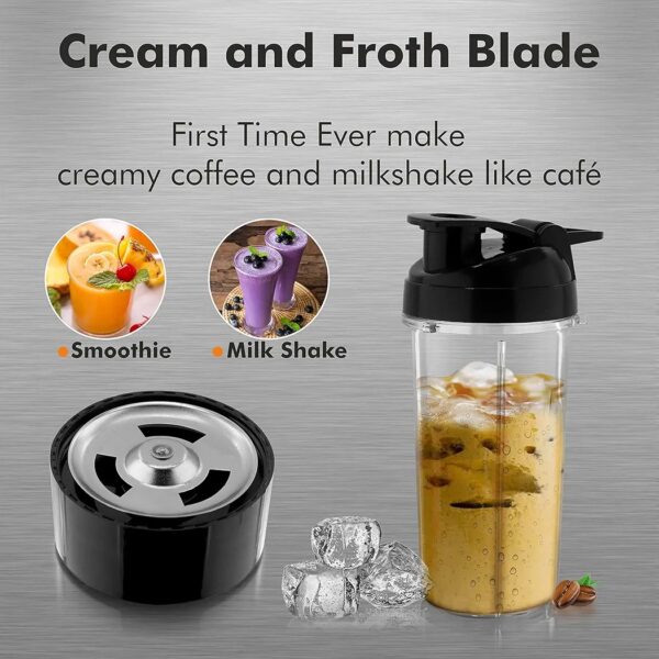 Cookwell Bullet Mixer Grinder (5 Jars, 3 Blades, Silver) - Copper Motor, 600 Watts - 2 Year Warranty - Image 2