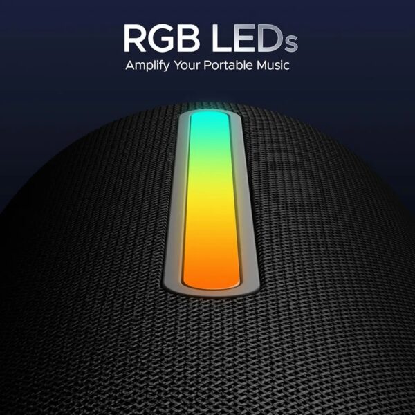 boAt Stone 352 Pro/Stone 358 Pro w/ 14W Signature Sound, Up to 12 Hours Playback, RGB LEDs, TWS Feature, Built-in Mic, BTv5.3, AUX Port, IPX5 & Type-C Interface Bluetooth Speaker (Raging Black) - Image 7