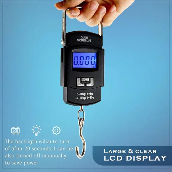 GLUN® Electronic Portable Digital LED Screen Luggage Weighing Scale, 50 kg/110 Lb For Multi-Purpose Use - Image 5
