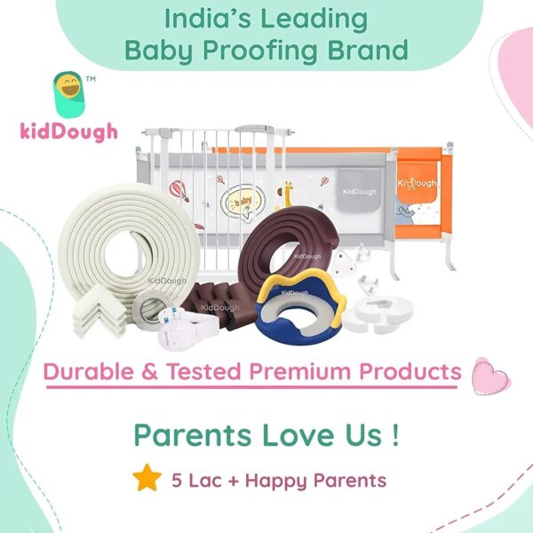 KidDough Furniture Safety Locks for Kids - Pack of 6 Brown Locks, Child Safety Locks for Drawers, Cabinets, Fridge, Cupboard Lock, Baby Proofing Product - Image 6