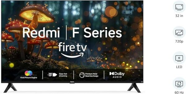 Redmi Xiaomi 80 cm (32 inches) F Series HD Ready Smart LED Fire TV L32MA-FVIN (Black) - Image 3