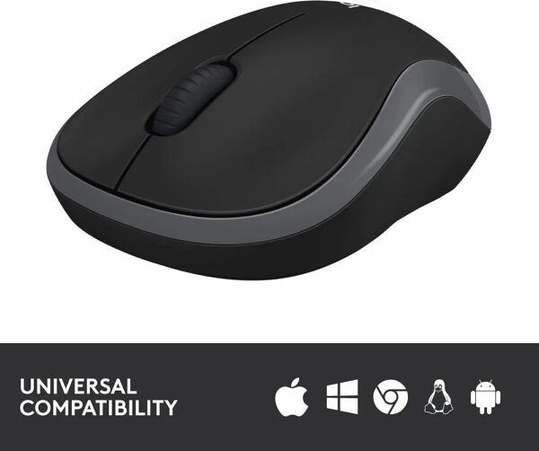 Logitech M186 Wireless Mouse, 2.4GHz with USB Mini Receiver, 12-Month Battery Life, 1000 DPI Optical Tracking, Ambidextrous, Compatible with PC, Mac, Laptop - Image 10