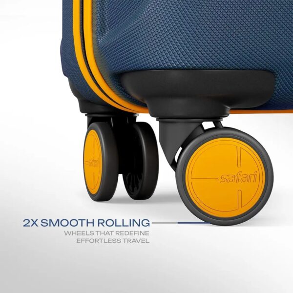 Safari Thorium Neo 8 Wheels 66 Cm Medium Check-in Trolley Bag Hard Case Polycarbonate 360 Degree Wheeling System, Graphite Blue - Image 3