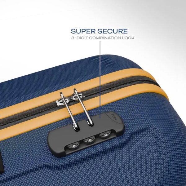 Safari Thorium Neo 8 Wheels 66 Cm Medium Check-in Trolley Bag Hard Case Polycarbonate 360 Degree Wheeling System, Graphite Blue - Image 4