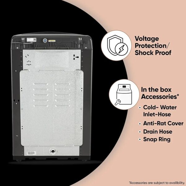 LG 7 Kg 5 Star Smart Inverter Fully Automatic Top Load Washing Machine (T70VBMB1Z, Middle Black) - Image 3