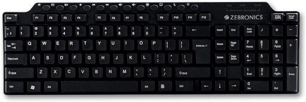 Zebronics ZEB-KM2100 Multimedia USB Keyboard with 12 Multimedia Keys & Rupee Key - Image 8