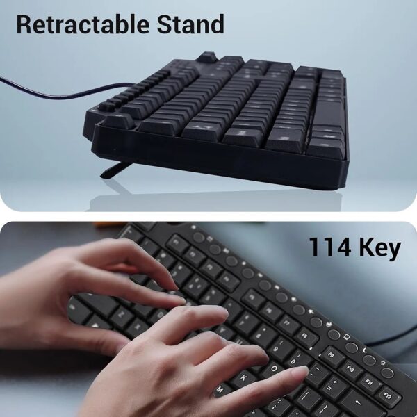 Zebronics ZEB-KM2100 Multimedia USB Keyboard with 12 Multimedia Keys & Rupee Key - Image 7