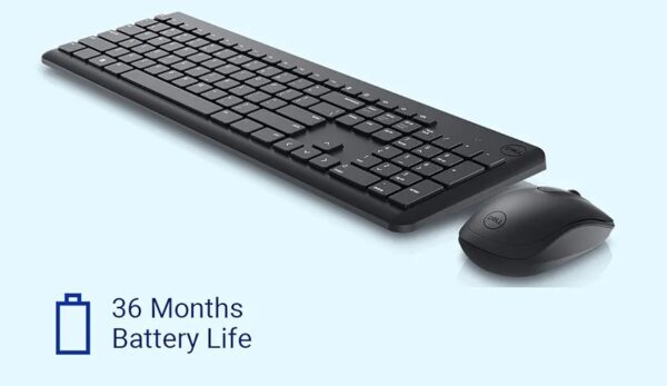 Dell KM3322W Wireless USB Keyboard and Mouse Combo – Long Battery Life, Spill-Resistant, Black - Image 6