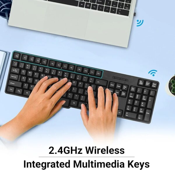 Zebronics Zeb-Companion 107 Wireless USB Keyboard and Mouse Combo – Nano Receiver, Black - Image 8