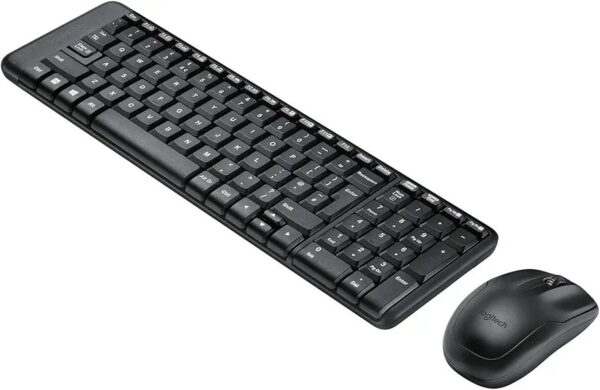 Logitech MK215 Wireless Keyboard and Mouse Combo – 2.4GHz, Compact USB Design, 5-Month Mouse Battery Life – Black