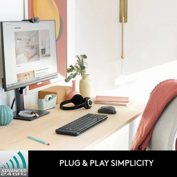 Logitech MK215 Wireless Keyboard and Mouse Combo – 2.4GHz, Compact USB Design, 5-Month Mouse Battery Life – Black - Image 3