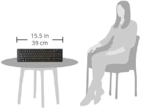 Logitech MK215 Wireless Keyboard and Mouse Combo – 2.4GHz, Compact USB Design, 5-Month Mouse Battery Life – Black - Image 9