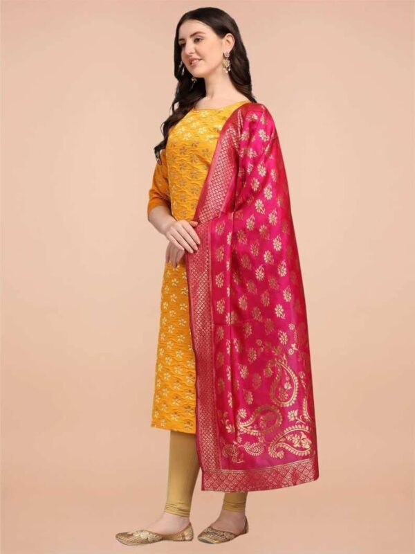 VredeVogel Women's Cotton Kurta With Dupatta - Image 3