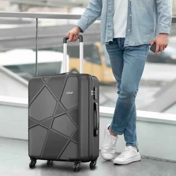 Safari 3 Pc Luggage Set - Hardside Trolley Bags with 8 Wheels for Travel (55cm, 66cm, 75cm) - Image 7
