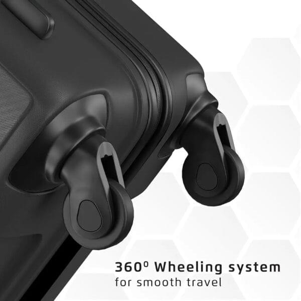 Safari 3 Pc Luggage Set - Hardside Trolley Bags with 8 Wheels for Travel (55cm, 66cm, 75cm) - Image 4
