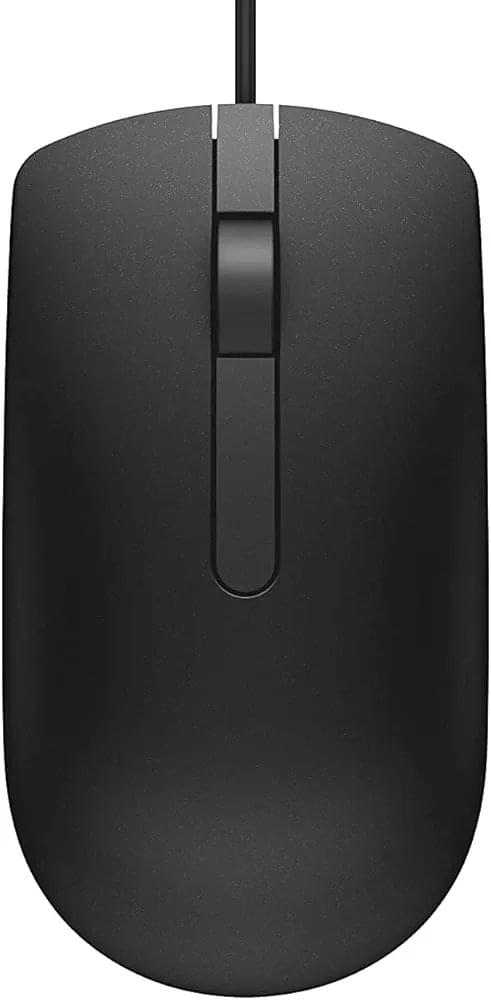 Dell MS116 Wired Optical Mouse, 1000DPI, LED Tracking, Scrolling Wheel, Plug and Play