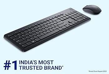 Dell KM3322W Wireless USB Keyboard and Mouse Combo – Long Battery Life, Spill-Resistant, Black